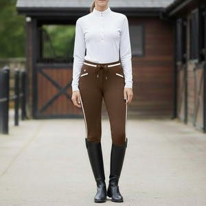 Nouveau style 2024, best-seller : Pantalon d'équitation pour femme, taille haute, avec grip intégral et boutons - Product Image 2