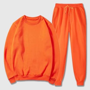 Sudadera holgada de gran tamaño para hombre, conjunto de pantalones de chándal de otoño, chándales transpirables ligeros para la temporada de otoño sólida - Product Image 2
