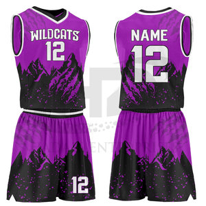 Uniforme de basket-ball en sergé à séchage rapide vêtements de sport uniforme de basket-ball adulte pour vêtements d'équipe - Product Image 3