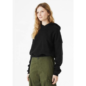 Bella Canvas 7506 MUJER CINCHED BOTTOM HOODIE Longitud media Boxy estampado de letras de gran tamaño, dobladillo suelto Sudadera con capucha de estilo de moda - Product Image 1