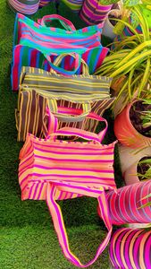 Sacs à provisions en PP recyclé sur le marché du nylon indien avec pochette Sac à linge durable en plastique polypropylène fabriqué en Inde - Product Image 2