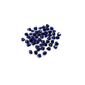 Saphir bleu de Bangkok de haute qualité, taille cœur radiant, 3 mm et 4 mm, pierres de saphir jaunes et roses facettées - Product Image 2