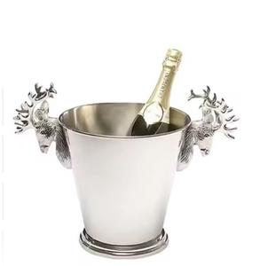 Cubo de champán hecho a mano cabezas de Reno aspecto Premium Vintage bebidas tinas enfriador Bar accesorios Decoración de mesa - Product Image 6
