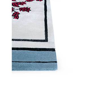 Alfombra Rectangular Concoction Blue de Lana y Viscosa Hecha a Mano, Diseño Abstracto, 9x12, para Hogar y Pasillo, 10mm de Grosor, para Adolescentes - Product Image 4