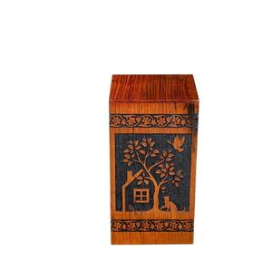 Handmade Wooden Urn <b>Box</b> Rosewood Urn <b>for</b> Human <b>Ashes</b> Tree <b>of</b> Life Personalized Cremation Funeral Urn Large - Product Image 1