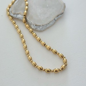 Collar de estilo Vintage de oro brillante para mujer, gargantillas de moda con cuentas ovaladas gruesas de acero inoxidable y diamantes de serpiente, collares a la moda - Product Image 1