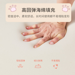 Lit double rembourré anti-collision en similicuir écologique pour filles, avec cadre de lit enfant mignon motif lapin, vente en gros OEM - Product Image 6