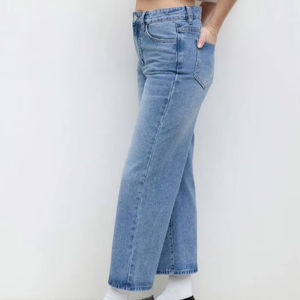 Ropa de mujer 2025 otoño nuevo estilo temperamento versátil cintura alta Casual pierna ancha pantalones vaqueros estilo lavado Casual Denim - Product Image 5