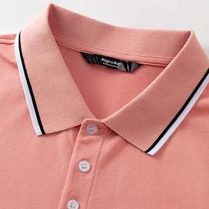 T-shirt classique boutonné en piqué de coton de haute qualité pour homme, coupe ajustée, style business décontracté - Product Image 3