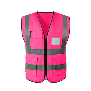 Chaleco DE SEGURIDAD reflectante de neón con malla ligera para trabajadores al aire libre y visibilidad nocturna - Product Image 5