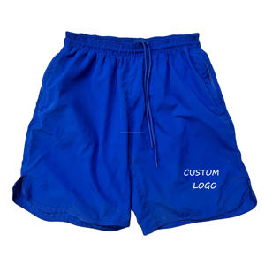 Short d'entraînement d'été écologique pour hommes, logo personnalisé, coupe régulière, motif uni, teint en plaine, décontracté, course à pied, nylon/coton à séchage rapide - Product Image 1