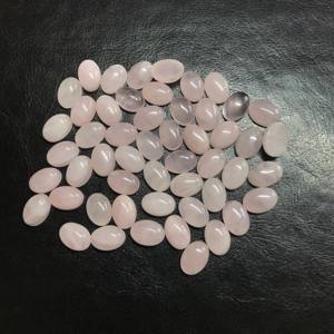 Haute qualité AAA Grade 7x9mm Quartz rose naturel Cabochon ovale en cristal rose en vrac pierres de haute pureté certifiées IGI - Product Image 6