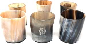 Verres à boire en corne naturelle de style Viking, de qualité supérieure, polis, écologiques, cadeau d'affaires de haute qualité - Product Image 5