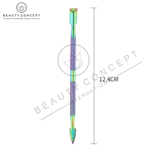 Fait sur mesure multicolore ongles cuticule poussoir durable écologique en acier inoxydable manucure pédicure nettoyant pour Concept de beauté - Product Image 3