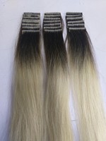 Extensions de cheveux naturels à bandes invisibles, ondulés, pour coloration, cheveux vierges bruts vietnamiens, double épaisseur, cuticules alignées, Remy