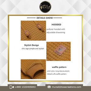 เสื้อสเวตเตอร์ผ้าฝ้าย100% มีฮู้ดสำหรับผู้ชายแห้งเร็วเสื้อฮู้ดผ้าถักสำหรับฤดูหนาวเข้ารูปปกติ - Product Image 5