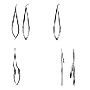 Micro <b>Scissors</b> 12cm Straight & <b>Curved</b> Yasargill <b>Scissors</b> 20cm 8'' Noyes Micro <b>Scissors</b> 15cm 6'' Surgical Instruments - Product Image 1