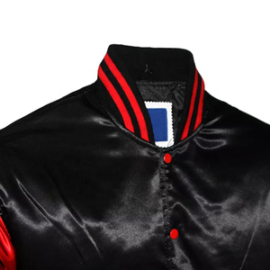 Custom Satin <b>Varsity</b> <b>Bomber</b> <b>Jackets</b> for <b>Men</b> Women Plus Size Windproof Embroidered Lettermen Winter Wholesale Stand Eco-Friendly - Product Image 3