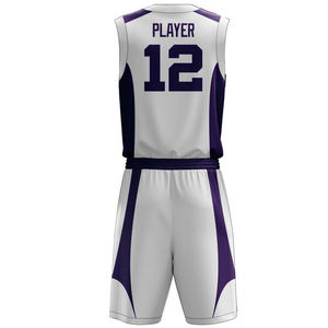 Uniforme de basket-ball imprimé unisexe de haute qualité en différentes tailles ensembles de vêtements d'été respirants vente directe d'usine - Product Image 3