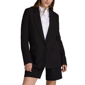 เสื้อเบลเซอร์ผ้าวูลแขนยาวคอวีหรูหราของผู้หญิงเสื้อแจ็กเก็ตชุดทำงาน - Product Image 6