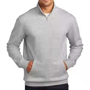 Sweat-shirt d'hiver à manches longues avec logo personnalisable pour hommes, pull d'automne à col montant, impression numérique, technique de teinture unie - Product Image 3