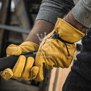 ถุงมือทำงานมีสไตล์คุณภาพระดับพรีเมียมพร้อมพิมพ์โลโก้ที่กำหนดเองหนังกันน้ำขนาดบวกขายส่ง - Product Image 4