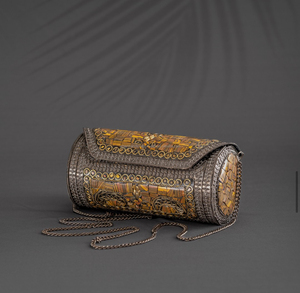 Femmes blanches embrayages en métal Vintage fait à la main mosaïque pochette sac à main mariée femmes fête ware AU PRIX DE GROS PAR ARTISANAT DE LUXE - Product Image 5