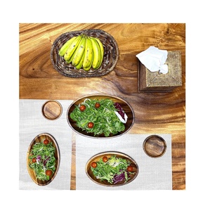 Tazón para Servir Masa Desechable Ecológico de Madera de Acacia de Alta Calidad para Uso Doméstico y Hotelero - Product Image 1