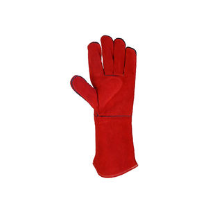 Gants de travail de soudage de sécurité en cuir de vache entièrement polaire et Denim, doublure de manchette en cuir de vache avec les meilleurs prix de haute qualité - Product Image 1