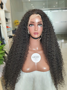 Perruques en cheveux humains naturels vietnamiens 100% bouclés birmans avec dentelle frontale HD double extensions dessinées dans un style birman - Product Image 3
