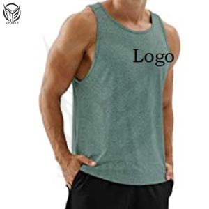 Camiseta sin mangas de entrenamiento de secado rápido para hombre con logotipo personalizado, camiseta sin mangas para culturismo, camiseta sin mangas para gimnasio, camiseta sin mangas para hombre - Product Image 5