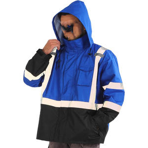 Chaleco reflectante al por mayor de alta visibilidad, ropa de trabajo cálida desmontable multifuncional, 4 en 1 Uniformes, chaqueta de trabajo de seguridad de algodón - Product Image 1