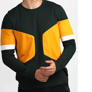 2025 dernière conception été T-shirt personnalisé à manches longues T-Shirt décontracté surdimensionné unisexe hommes couleur bloc mode T-Shirt - Product Image 1