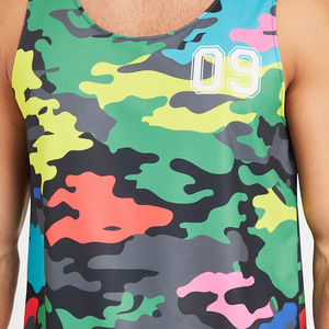 Buen fabricante Hombres Sublimación Camiseta sin mangas totalmente personalizada Venta caliente antiarrugas hombre Sublimación Camiseta sin mangas con alta calidad - Product Image 5