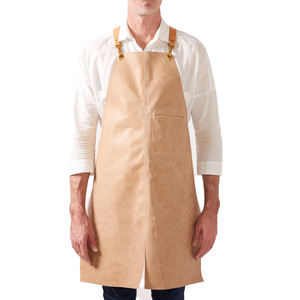 Tablier en cuir réglable durable pour hommes boucher chef BBQ cuisine atelier de soudage utiliser un tablier en cuir robuste - Product Image 4