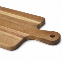 Planche à découper en bois d'acacia avec poignée pour le fromage, le pain, la viande, la préparation et le service des aliments en cuisine