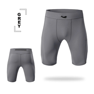 Pantalones cortos de compresión de tendencia para hombre, mallas de culturismo de secado rápido, mallas cortas para Fitness, cintura elástica, pantalones cortos deportivos para gimnasio, pantalones cortos para correr para hombre - Product Image 2