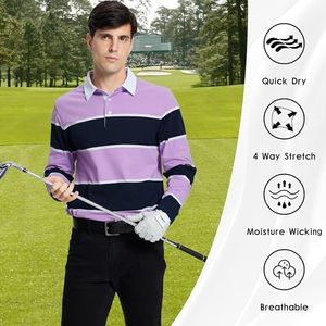 Vente en gros 2025 Rugby lourd pour polos de qualité supérieure rayé à manches longues Golf surdimensionné pour Polo avec impression sur toile P - Product Image 5