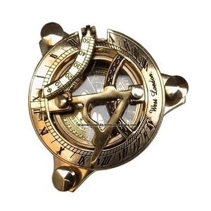 Boussole en laiton massif, cadran solaire vintage, instrument de navigation nautique, idéal pour la décoration de la maison, du bureau et de l'extérieur à des prix raisonnables - Product Image 2