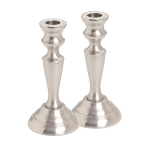 Hot Luxury Aluminum Shiny Silver Plated Top Quality Tall Handmade <b>T</b> <b>Light</b> <b>Candle</b> Holder With Set of 3 Different Sizes for Decor - Product Image 6