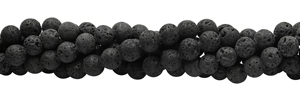 Cuentas Redondas Naturales de Lava Negra de 13 Pulgadas, Hilo de Cuentas de 10 a 12 mm para la Fabricación de Joyas - Product Image 5