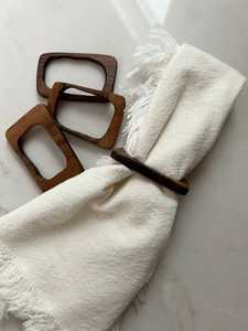 Anneaux de serviette en métal écologiques en bois les plus vendus porte-serviettes élégant pour restaurant et décorations de mariage - Product Image 4