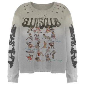 เสื้อยืดแขนยาวสองชั้นโอเวอร์ไซส์แบบกำหนดเองเสื้อยืดสกรีนลายวินเทจ - Product Image 1