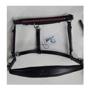 Cabestro para Caballo de Cuero Negro con Detalles en Latón Lila, Diseño Moderno, Nailon Resistente, Modelo Internacional 7860H, Gran Venta - Product Image 6