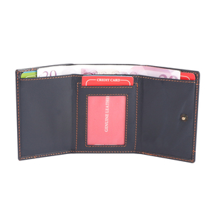 Portefeuille unisexe en cuir durable grande capacité RFID Secure Essentials Short Length Button Closure Cotton for Daily Use Travel - Product Image 1