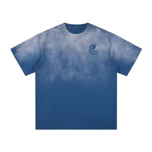 Camiseta Fashion Sunfade de Algodón Lavado Premium, Ropa Urbana Casual de Verano para Uso Diario - Product Image 1