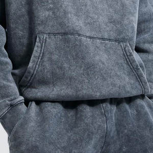 Pantalon de survêtement d'hiver vintage en molleton lavé à l'acide XL en coton écologique Logo personnalisé Streetwear Survêtements Ensembles à la mode - Product Image 6