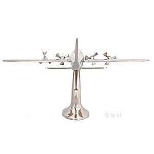 Alum <b>Aeroplane</b> Vintage Metal Aircraft <b>Model</b> Classic Aviation Decor 33Lx57.2Wx26.7H cm - Product Image 4