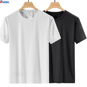 New Summer Fashion Trendy Style Plus Size <b>Men's</b> T-<b>Shirts</b> Casual Five-quarter Sleeve Top Color Loose Fit Polyester - Product Image 1