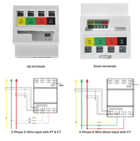 Sensor de Energía Inteligente para Riel DIN, Medidor Fotovoltaico Bidireccional de 0-80A, Clase 0.5, Anti-reflujo, Modbus RS485 para EMS Fotovoltaico Distribuido